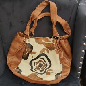 Genuine leather and horse hair  made in Italy tote